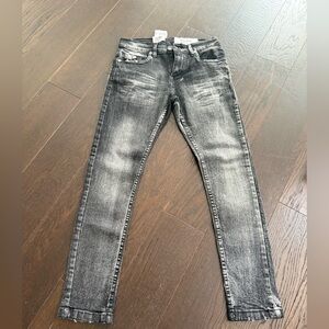 Boys Black Distressed Jeans Slim Size 10